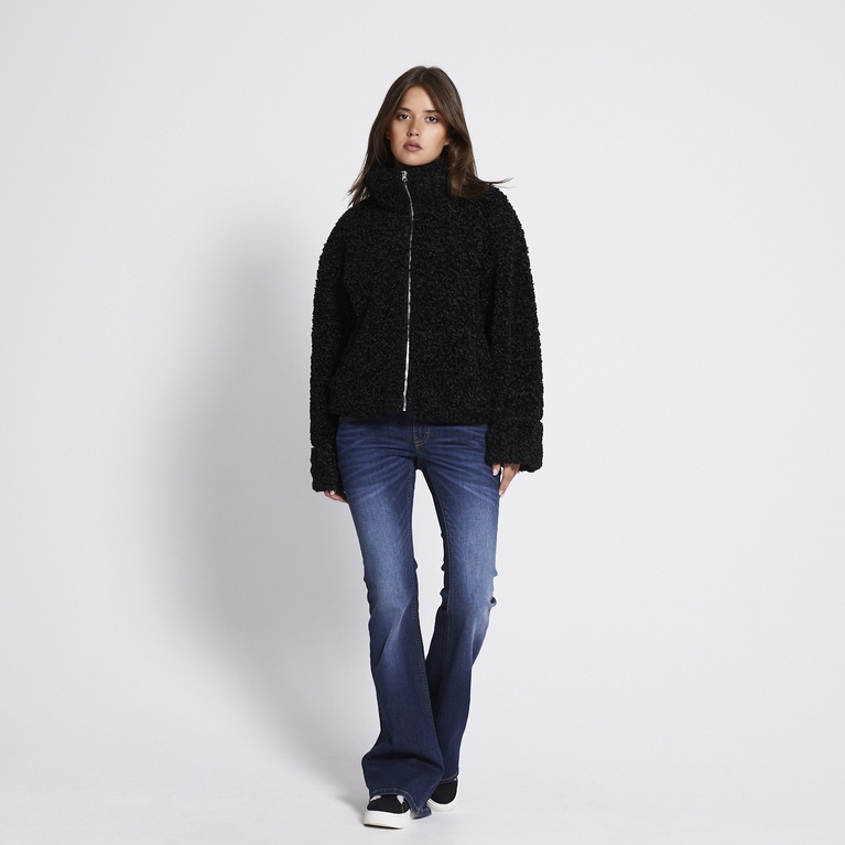 Faux fur jacket "Sandra" Black